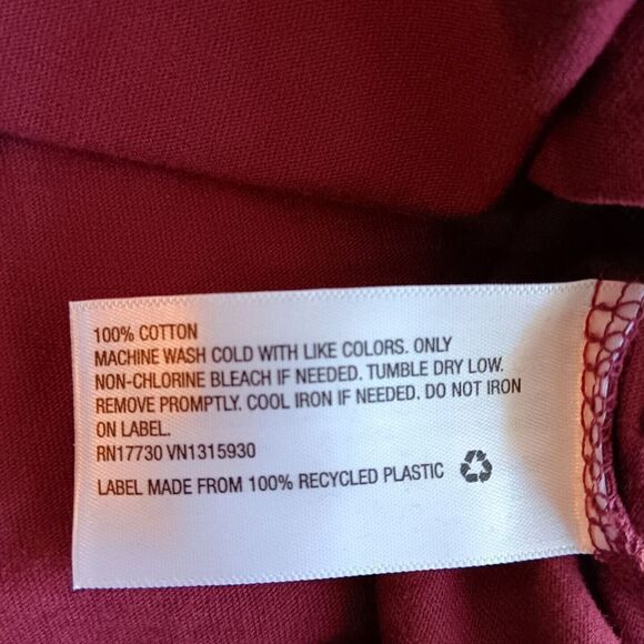 Lot of 5 Wild Fable Size S Burgundy Long Sleeve Cropped T-Shirts - Picture 5 of 8